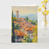 Bergamo Aquarell 1 Karte (Gelbe Blume)