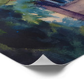 Bergamo Aquarell 1 Poster (Ecke)