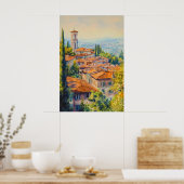Bergamo Aquarell 1 Poster (Küche)