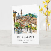 Bergamo Aquarell 2 Karte (Gelbe Blume)