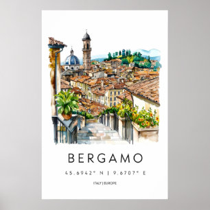 Bergamo Aquarell 2 Poster