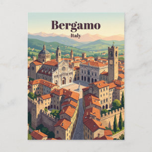 Bergamo, Italien Postkarte