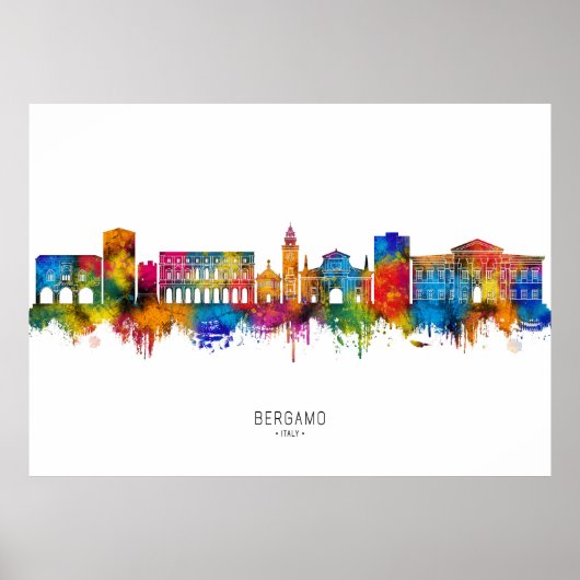 Bergamo Italy Skyline Poster (Vorne)