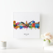 Bergamo Italy Skyline Quadratische Wanduhr (Zuhause)