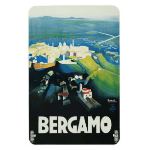 Bergamo Vintage Travel Souvenir Magnet