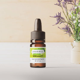 Bergamot Essential Oils Duftstoff Flaschenetikett Aufkleber