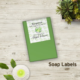 Bergamot Soap | Artisan Handmade | Homemade Label Rechteckiger Aufkleber
