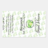 Bergamot Soap | Artisan Handmade | Homemade Label Rechteckiger Aufkleber (Vorderseite)