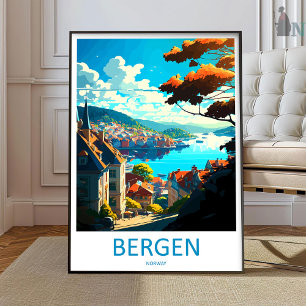 Bergan Reise Druck Wandkunst Bergan Wandbehang  Poster