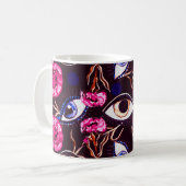Bergauge. Abstraktes Muster Kaffeetasse (Vorderseite Links)