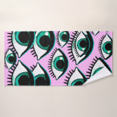 Bergauge. Abstraktes Symbol. Badehandtuch (Badehandtuch)