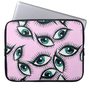 Bergauge. Abstraktes Symbol. Laptopschutzhülle