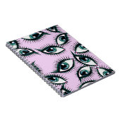 Bergaugen Abstraktes Ikonisches Design Notizblock (Rechte Seite)