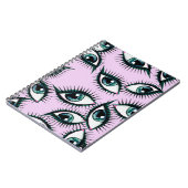 Bergaugen Abstraktes Ikonisches Design Notizblock (Linke Seite)