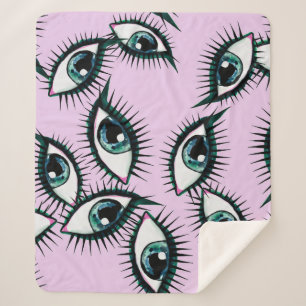 Bergaugen Abstraktes Ikonisches Design Sherpadecke