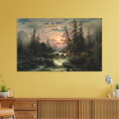 Bergbach im Mondschein - Albert Rieger Leinwanddruck (Insitu (Wohnzimmer))