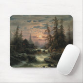 Bergbach im Mondschein - Albert Rieger Mousepad (Mit Mouse)