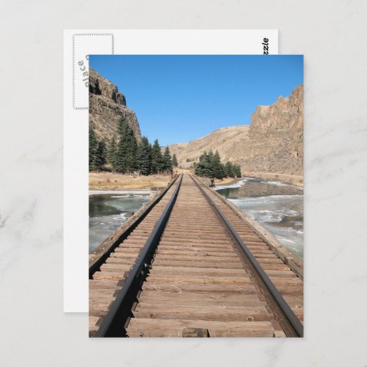 Bergbahn Trestle Postkarte (Vorne/Hinten)