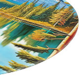 Bergbär: Der See Reflektion Kunst, Dichtung und Mu Schneidebrett (Ecke)