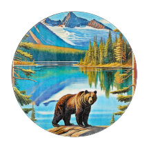 Bergbär: Der See Reflektion Kunst, Dichtung und Mu