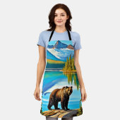 Bergbär: Der See Reflektion Kunst, Dichtung und Mu Schürze (Getragen)