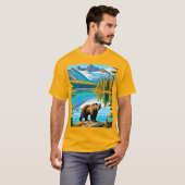 Bergbär: Der See Reflektion Kunst, Dichtung und Mu T-Shirt (Vorne ganz)