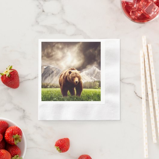 Bergbär Serviette (Beispiel)
