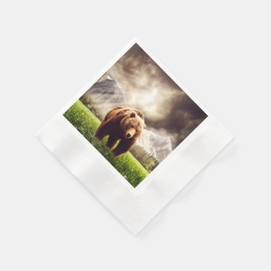 Bergbär Serviette (Ecke)