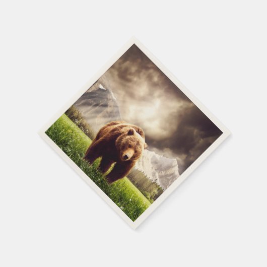 Bergbär Serviette (Ecke)