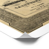 Bergbau in Kalifornien Karte - 1851 Poster (Ecke)