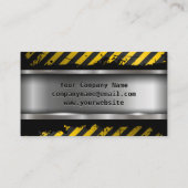 Bergbau | Metallischer Stahl Visitenkarte (Rückseite)