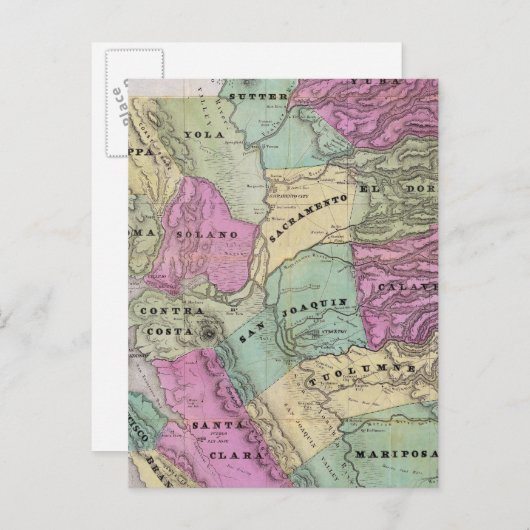 Bergbaubezirk Kalifornien Postkarte (Vorne/Hinten)