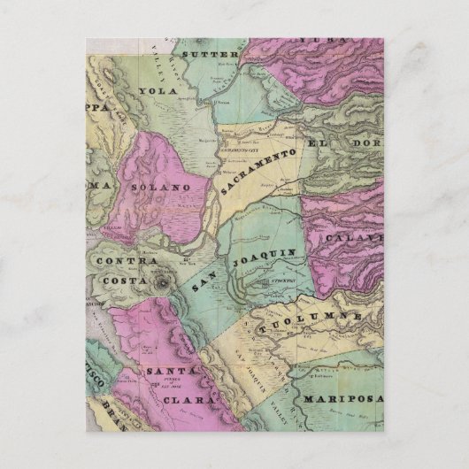 Bergbaubezirk Kalifornien Postkarte (Vorderseite)