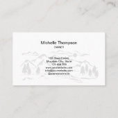 Bergbauernhof Rustikaler Vintager Kiefernbaum Visitenkarte (Rückseite)