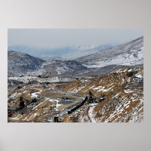 Bergbaugebiete und -gebirge, Goldagel, Nevada Poster (Vorne)