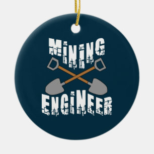 Bergbauingenieur Gekreuzte Schaufeln Keramik Ornament