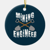 Bergbauingenieur überquerende Schaufeln Keramik Ornament (Vorne)