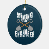 Bergbauingenieur überquerende Schaufeln Keramik Ornament (Links)