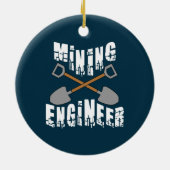 Bergbauingenieur überquerende Schaufeln Keramik Ornament (Hinten)