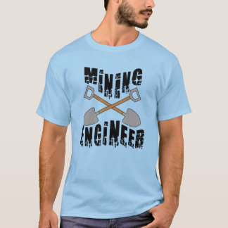 Bergbauingenieur überquerende Schaufeln T-Shirt