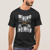 Bergbauingenieur überquerende Schaufeln T-Shirt (Vorderseite)