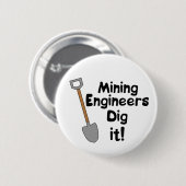 Bergbauingenieure graben es button (Vorne & Hinten)