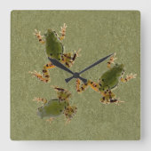 Bergbaum Froschfoto Quadratische Wanduhr (Vorderseite)
