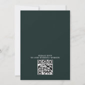 Bergbäume Kiefern Rustikale Budget-QR-Code-Hochzei Einladung (Rückseite)