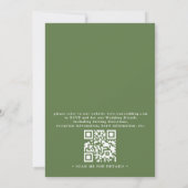 Bergbäume Kiefernwald Rustikal QR-Code Hochzeit Einladung (Rückseite)