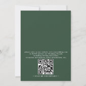 Bergbäume Wald Rustikaler QR-Code Hochzeit Einladung (Rückseite)