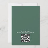 Bergbaumwald Rustikale Budget-QR-Code-Hochzeit Einladung (Rückseite)