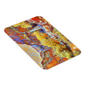 Bergbauten Wasserfall Abstrakte Ölmalerei Magnet (Rechte Seite)