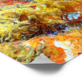 Bergbauten Wasserfall Abstrakte Ölmalerei Poster (Ecke)