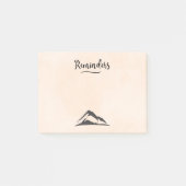 Bergbild in Schwarz - Erinnerungen Post-it Klebezettel (Vorderseite)